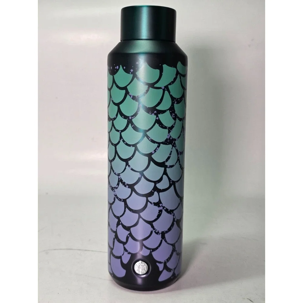 Starbucks Water Bottle Purple Green Mermaid Siren Vacuum Insulated 20 oz. 2022